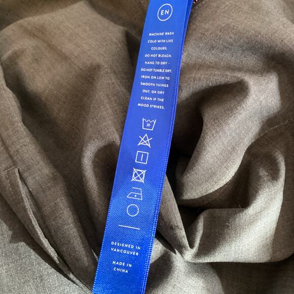 Kit and Ace Stardust Overalls Black Gray Silk Wool Wide Leg Jumpsuit 8 - Picture 12 of 12